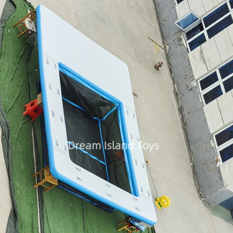 Water Play Inflatable Water Floating Dock PVC Swimming Platform Mat Airtight for Ocean Lake