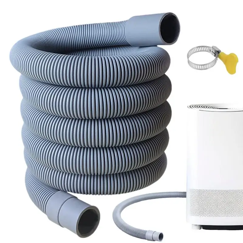 

Dehumidifier Drain Hose Leak-proof Flexible Drain Hose With Rubber Adapter & Connect Clamp Hose Replacement For Air Conditioners