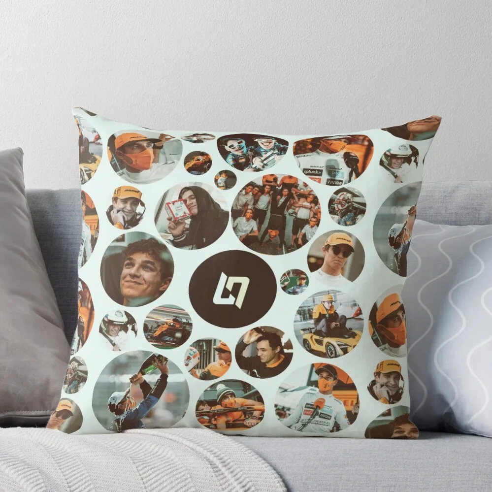 lando Norris collage 2020 season Throw Pillow sleeping pillows Decorative Cushions For Luxury Sofa