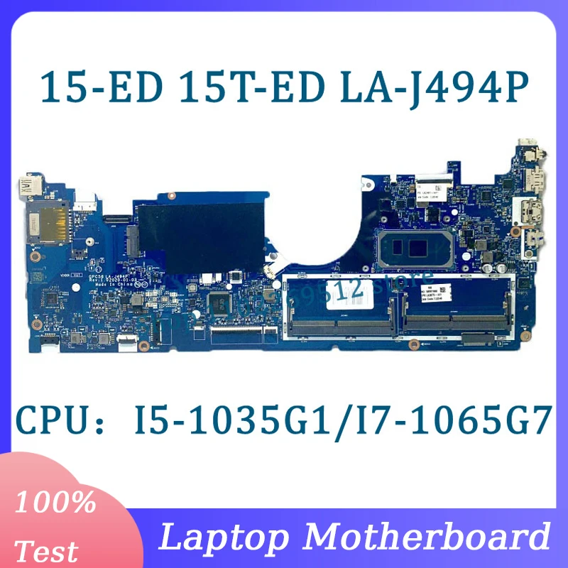 

L93868-601 L93870-601 Mainboard GPC56 LA-J494P For HP 15-ED Laptop Motherboard With I5-1035G1/I7-1065G7 CPU 100%Full Tested Good