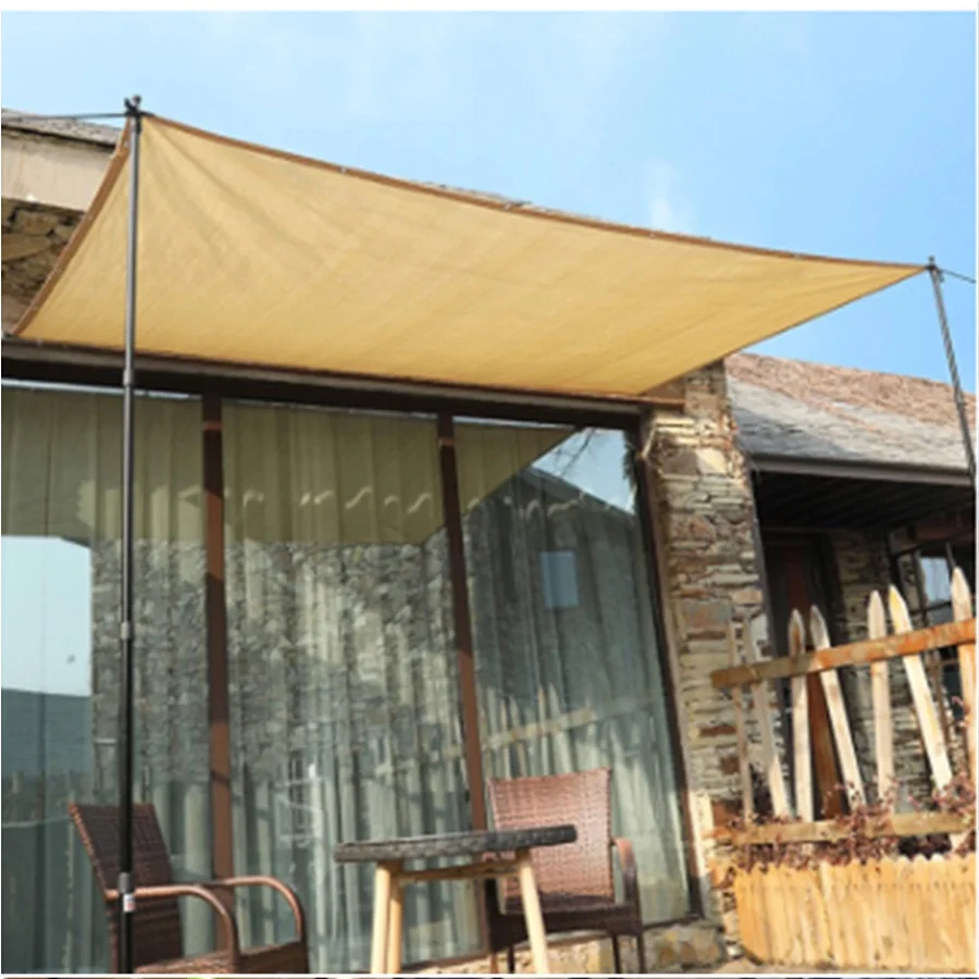 Kaffeebraunes HDPE Sonnensegel Pavillon Anti-UV Sonnenschutz Tuchnetz für Terrasse Balkon Autoabdeckung Outdoor Sonnenschutz – Detail 4