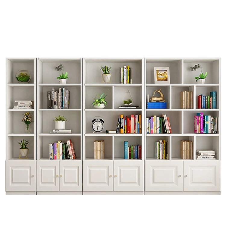 Modern Furniture Wooden Cabinet Bookcase Wood Library Book Shelves Bookcase