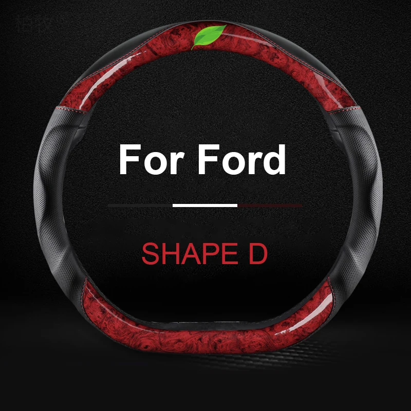 Car Anti-Slip Microfiber Leather Steering wheel Cover for Ford Series Mustang Convertible F150 Steering Wheel Cover Shape O D