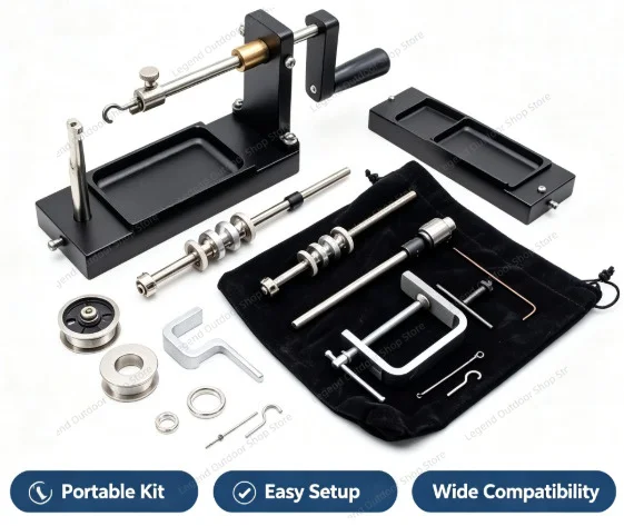 Professional Multi-function Fishing Tool Wire Bender Loop Maker Fly Tying Station Reel Winder with Drag System