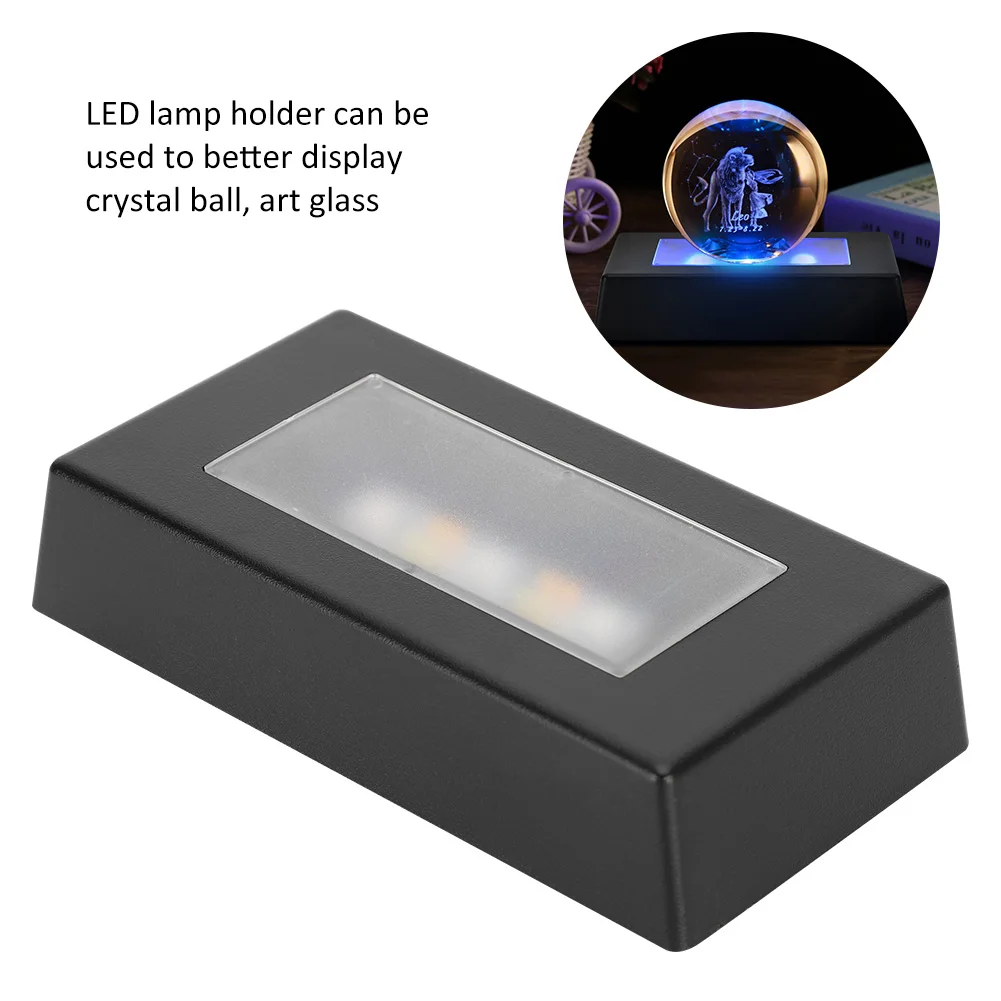 Base de exibição colorida base de exibição led mudança de cor suporte de luz com cabo usb para estátuas de cristal 3d jóias base de exibição led