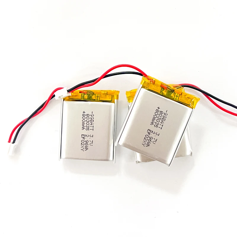 1-10pcs 803035 Battery 800mAh 3.7V Li-polymer Lithium Rechargeable Batteries for Smart Bracelet Bluetooth Headset Speaker GPS