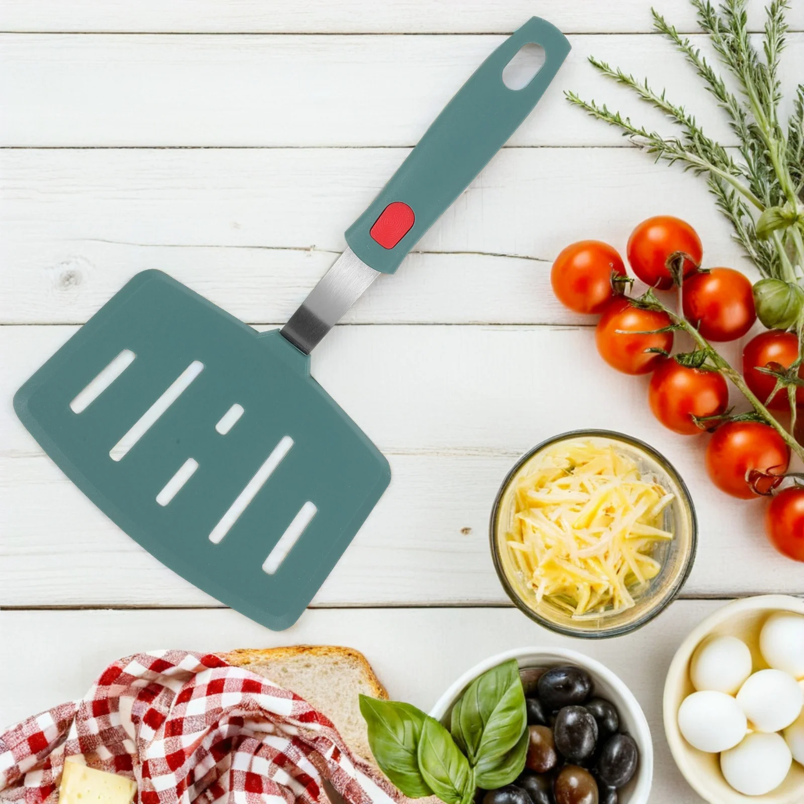 

Wide Slotted Silicone Spatula Turner Heat Resistant Pancake Egg Flipper Nonstick Cooking Utensil For Omelette Fish Pizza