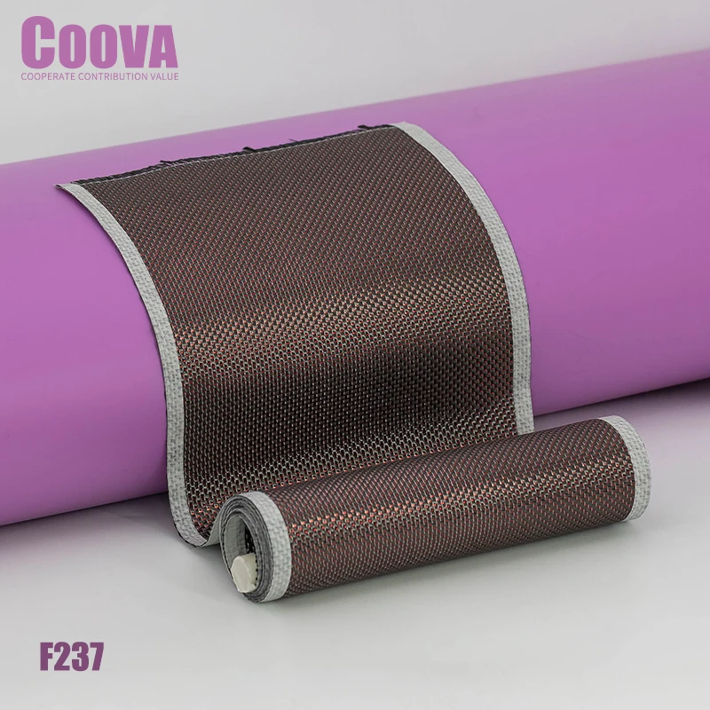 Imagem -04 - Mixed Plain Weave Pano de Fibra de Carbono 3k Vermelho Prata Kevlar Jacquard Lates Uso para Diy