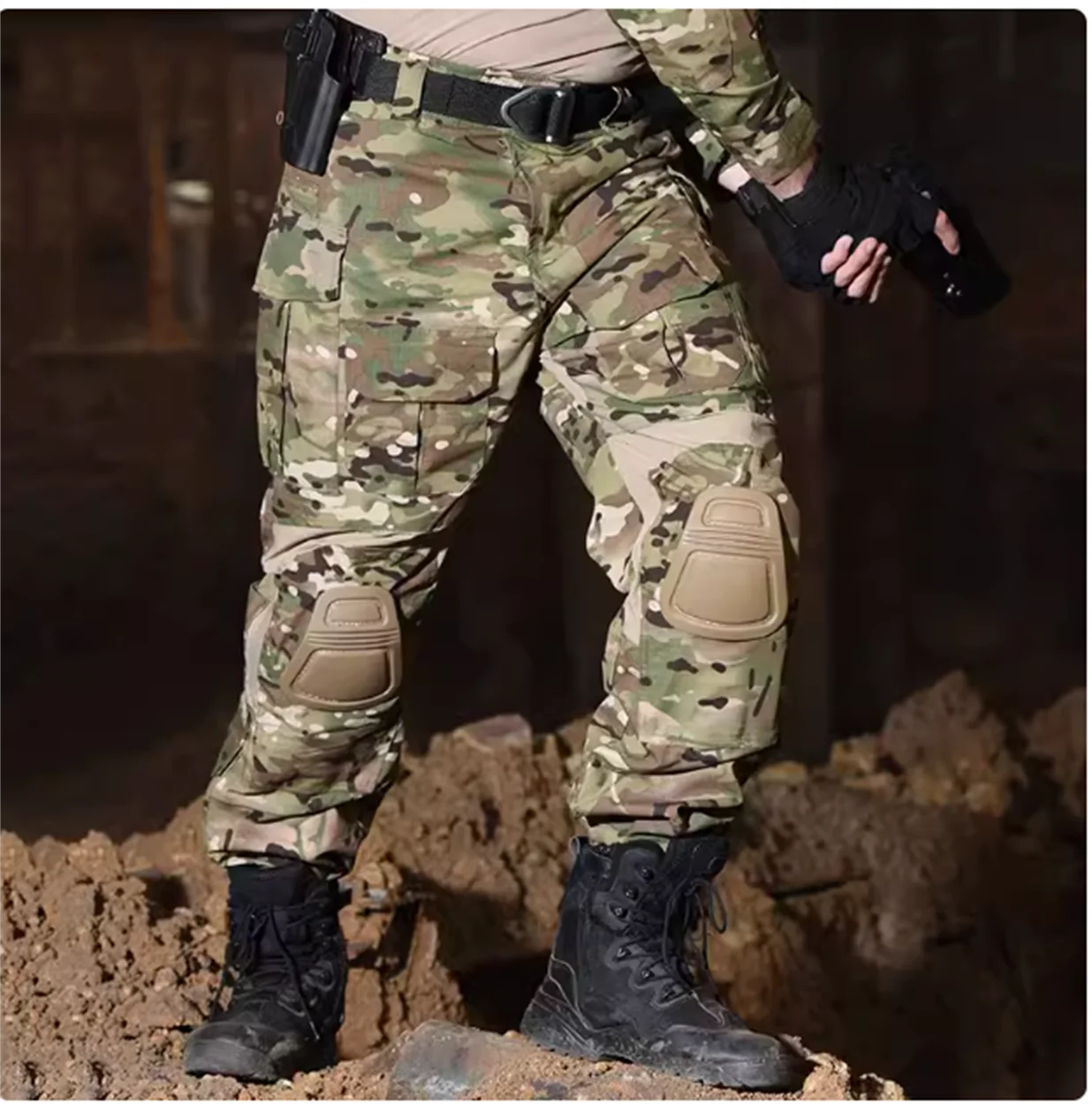 

Camouflage frog suit tactical pants men's wolf teeth outdoor training wear-resistant pants