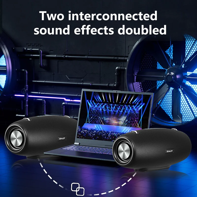 Zealot S67 Wireless Speaker WithShoulder Strap,Outdoor,Waterproof,Portable Speaker with Loud Stero and Booming Bass,40H Playtime view 6