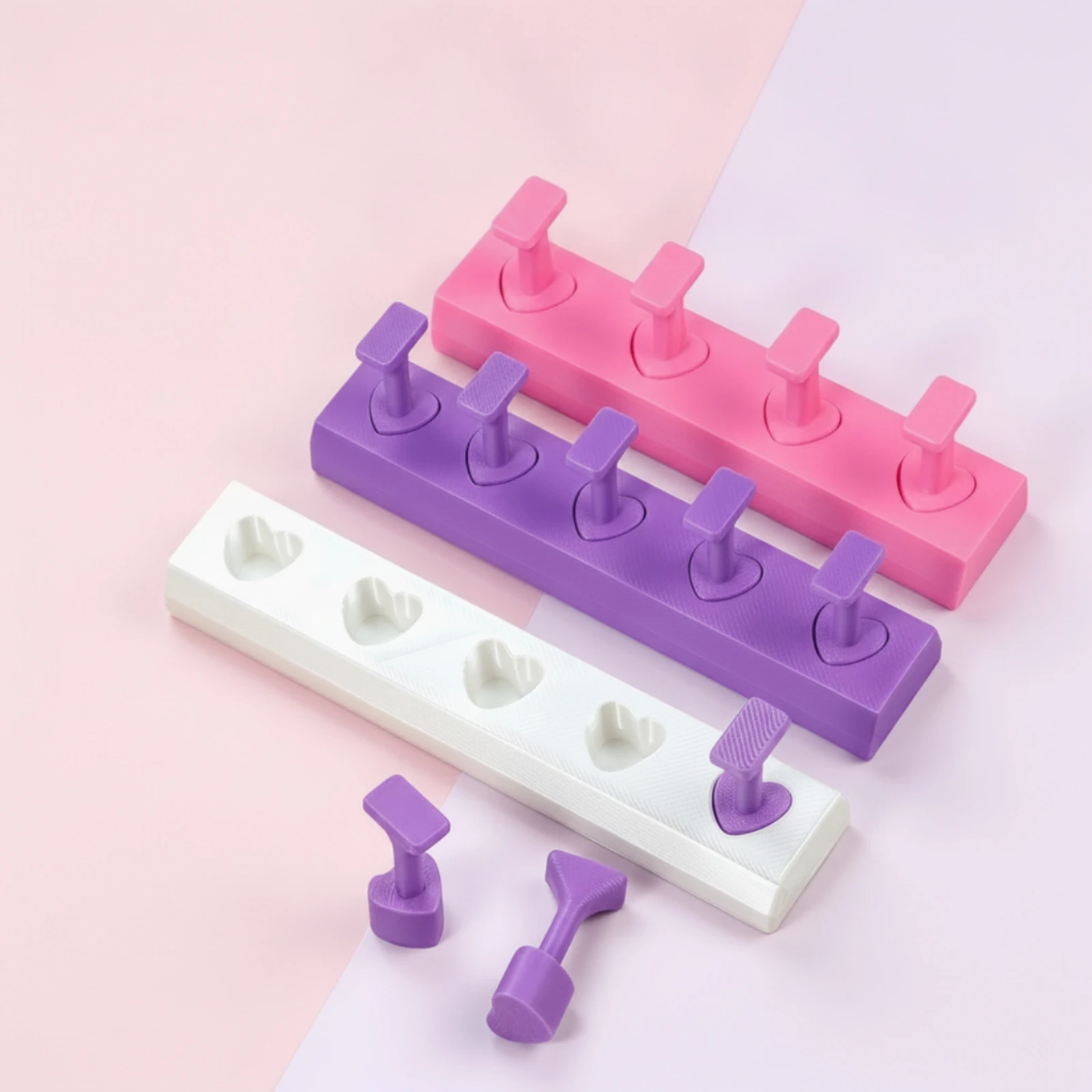 Nail Stand with Removable Holders Reusable Press-on Nail Stand Portable Compact for Manicurists