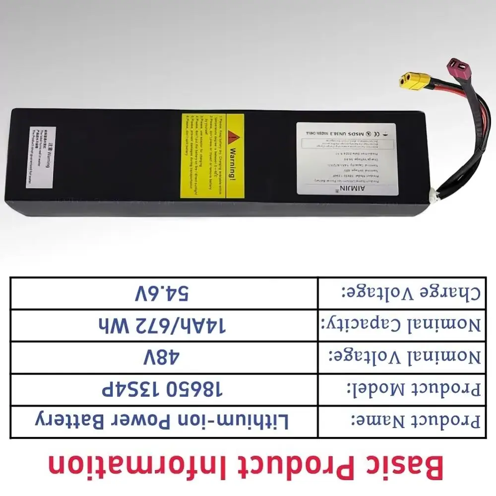 

13S4P 672Wh Lithium Ion Battery Pack 48V 14Ah Suitable for Kugoo M4/M4Pro Electric Scooter Battery 14000mAh Built in BMS
