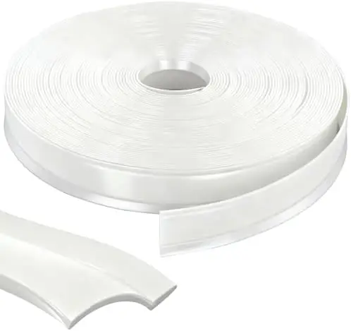 

Виниловая декоративная вставка для автофургонов 1 дюйм x 100 футов – УФ-стойкий белый виниловый молдинг для замены на кемперах и прицепах