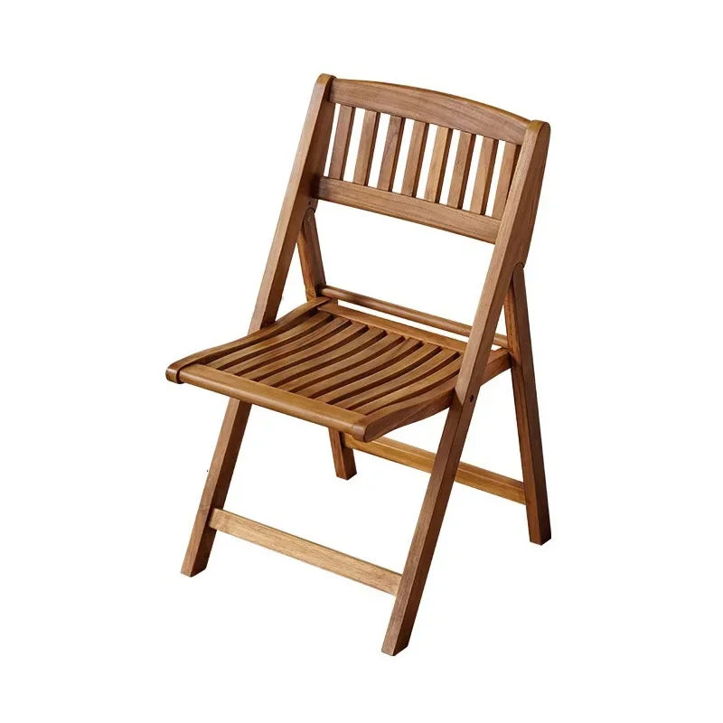 Modern simple household balcony small tables and chairs teak solid wood foldable leisure outdoor courtyard coffee table
