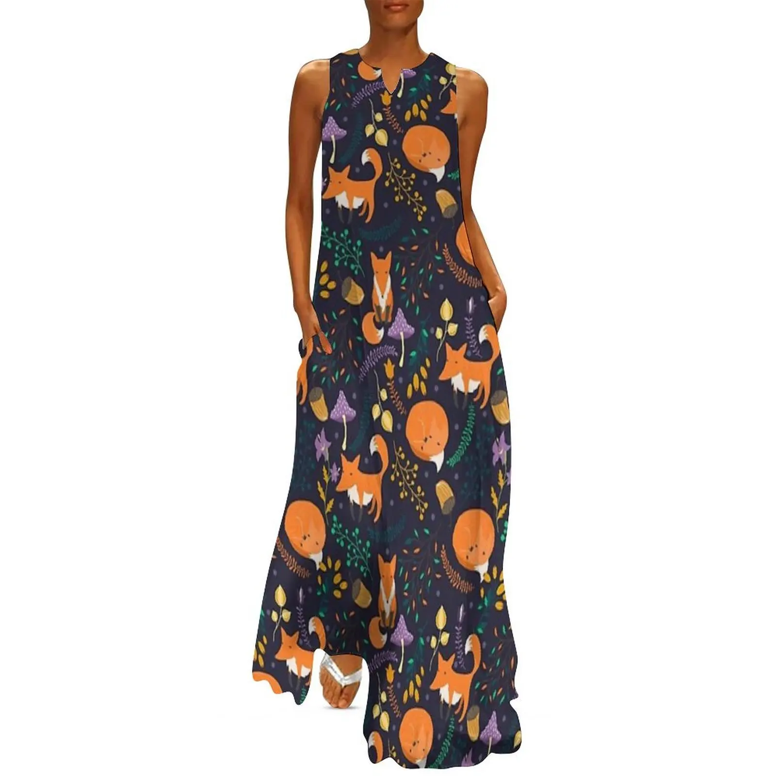 

Foxes in the magic forest Long Dress womans clothing dresses for special events summer dresses ladies 2025