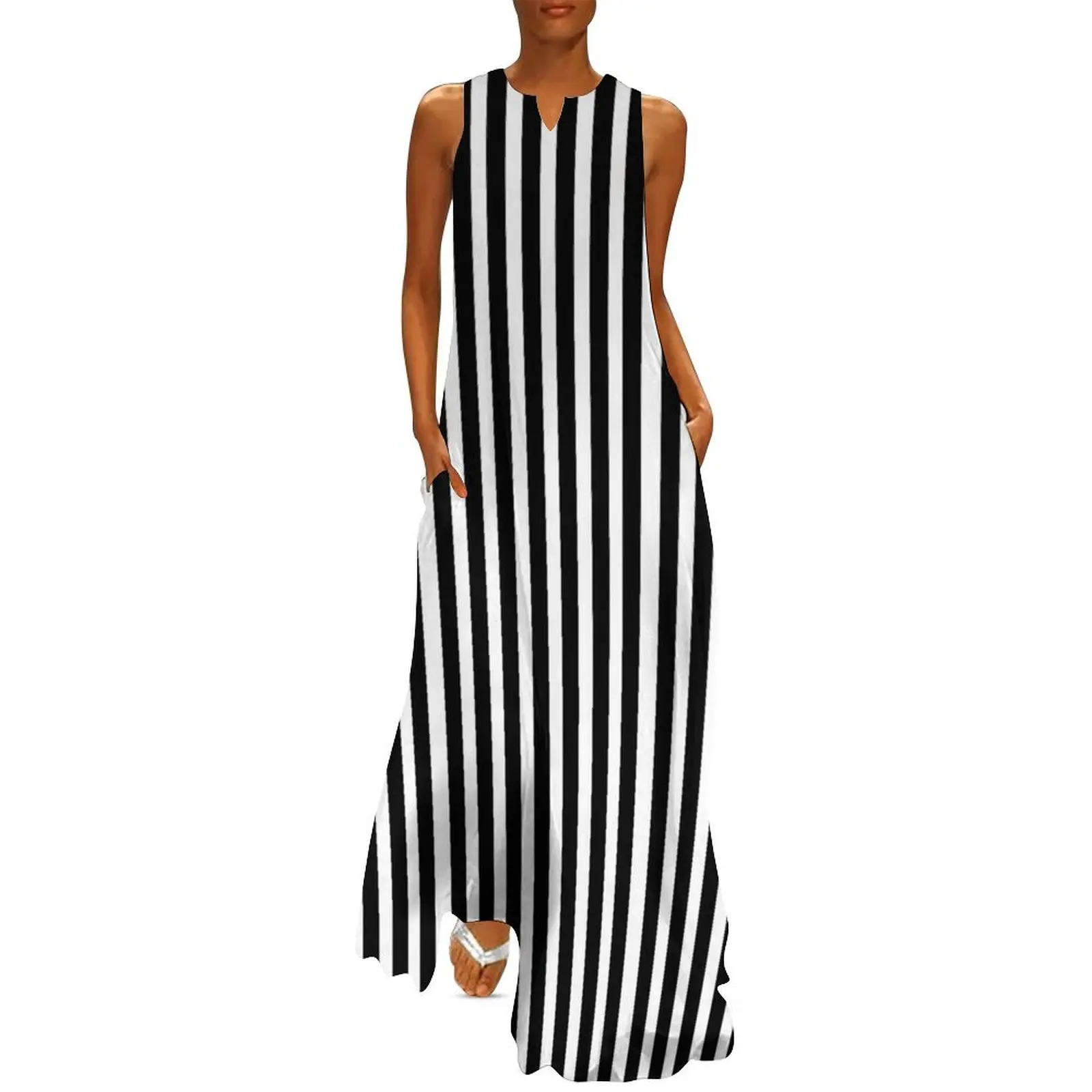 

Referee Zebra Stripes Long Dress summer dresses for women 2025 Dresses for wedding party women long dresses Dress