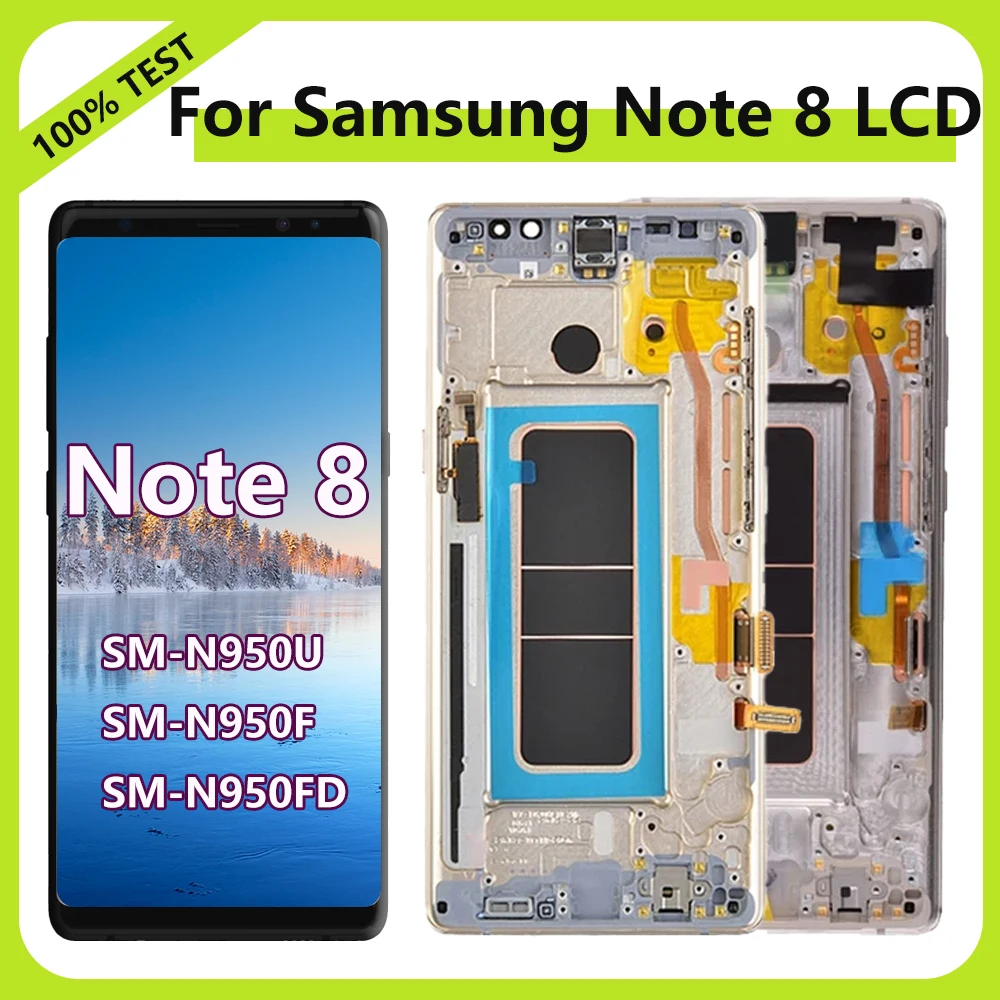 

TFT Note 8, ЖК-экран для Samsung Galaxy Note8 N950FD N950F, ЖК-дисплей с дигитайзером сенсорного экрана Note 8, с рамкой