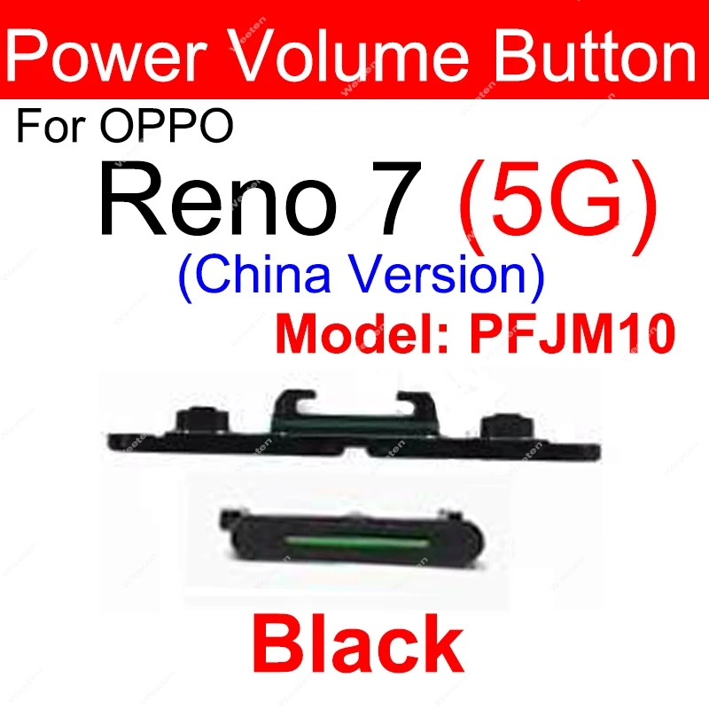 1Set Power Volume Buttons For OPPO Reno 7 7Se 7Z 4G 5G On Off Power Volume Up Down Switch Side Buttons Keypads Parts