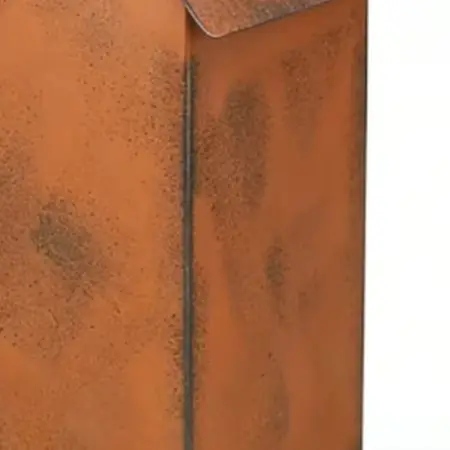 Rustic Flower Pot Holder Metal Candle Holder Decorative Shelf Rust Color Sturdy Metal Construction Weather Resistant