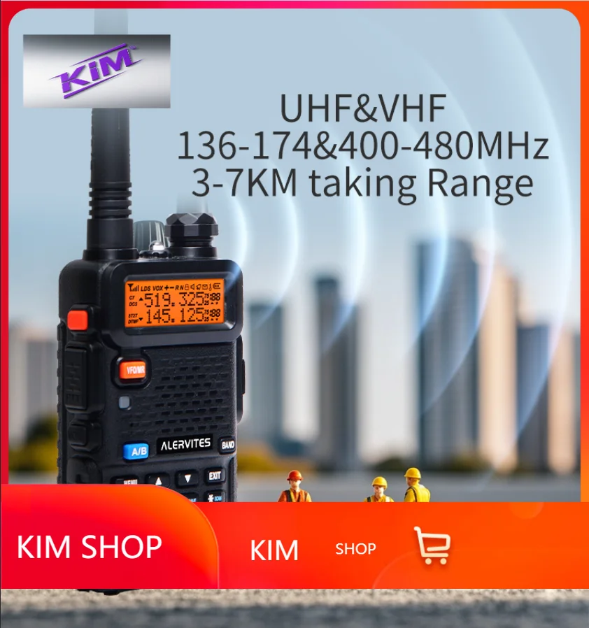 shop kimKIMHYUN Alervites One Step Frequency Match AT-5RX 3-5km Dual Band Two Way Radio UHF/VHF UV-5R Updated 5RX Handheld Walki