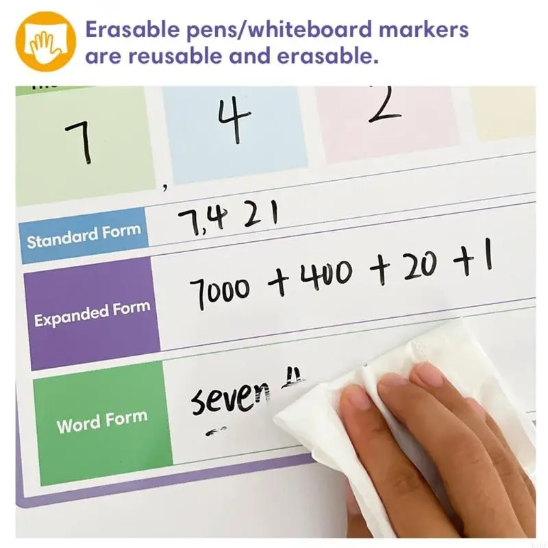 Place Value Practice Set for Students, Number Writing Learning Sheet with Standard Expanded Word Form Sections, 11.1 x 8.14 K1KF