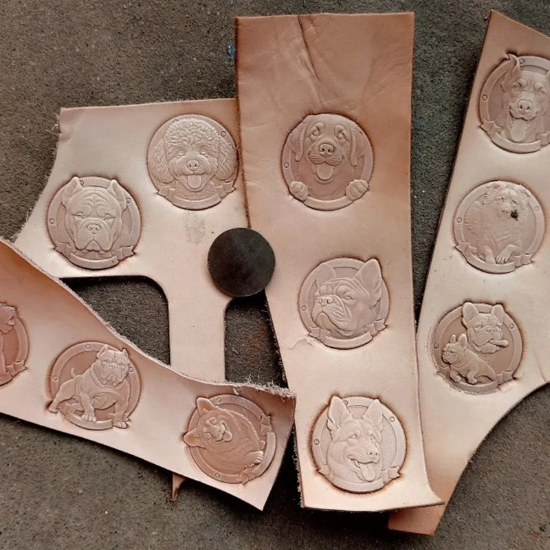 

Mini Dog 42mm Leather Stamp - 3D Embossing Mold for Veg Tanned Leathercraft | Aluminum Alloy Craft Tool