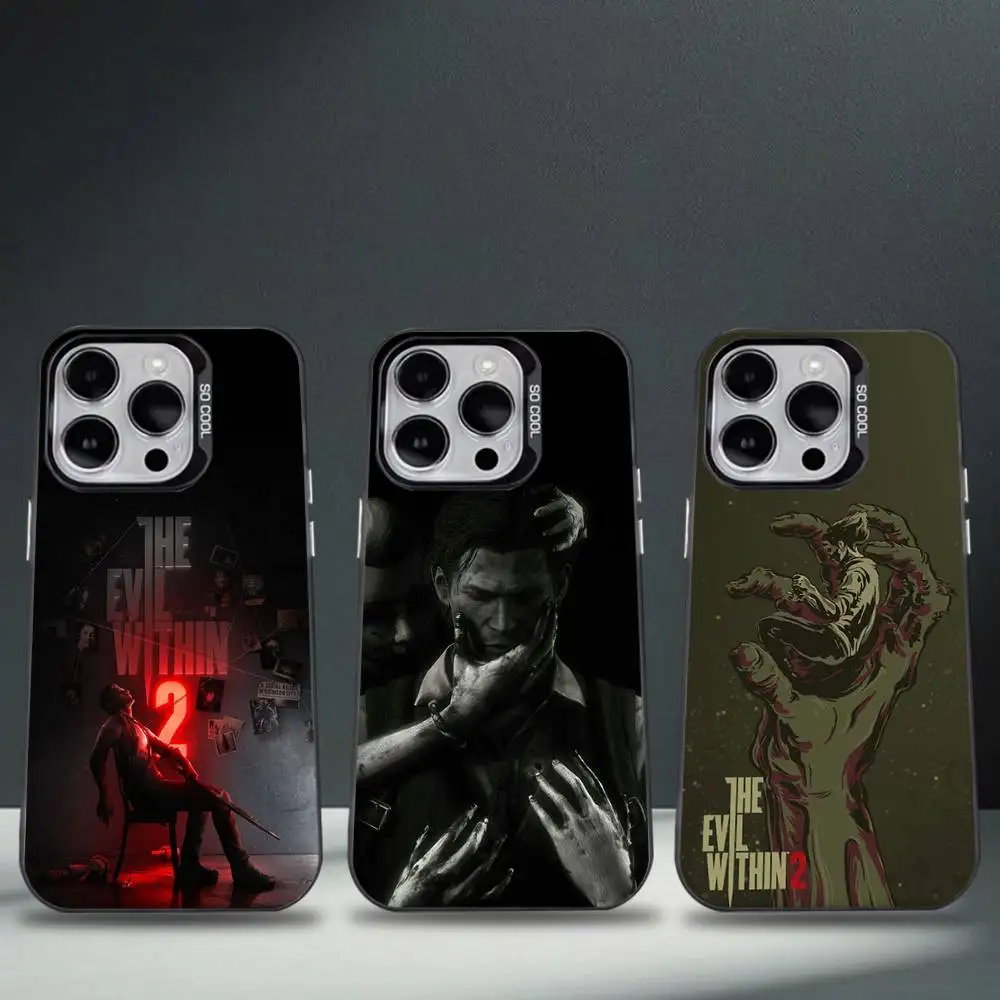 

Game The Evil Within Phone Case For iPhone 16,15,14,13,12,11,8,7,Pro,Max,Plus,Mini,XS,SE Anti Fall Black Matte Hard