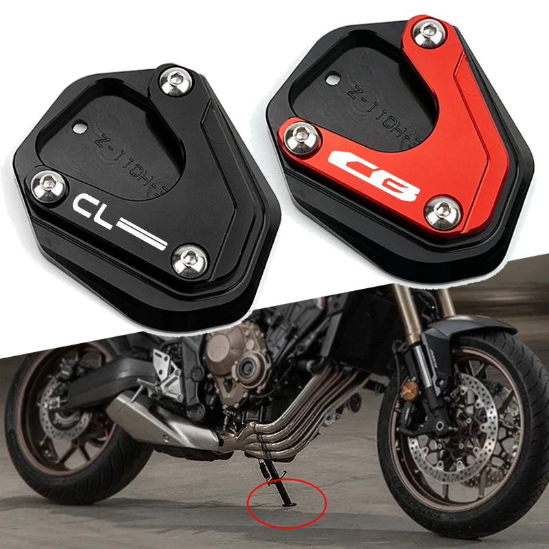 For Honda CBR650R CB125R CB650R CBR500R CB500X CB500F NX400 NX500 CL500 2018-2025 Motorcycle Kickstand Side Stand Extension Pad view 2