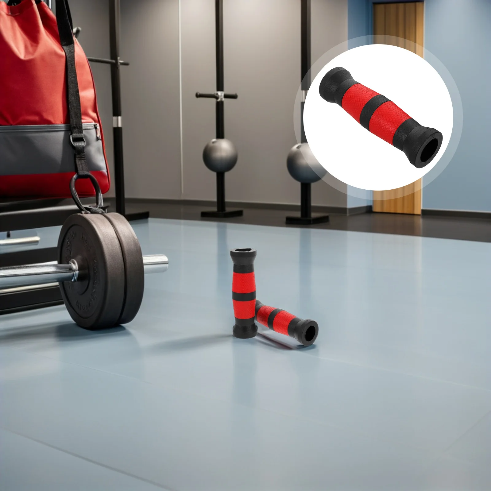 2Pcs Dumbbell Handle Covers Cushioned Barbell Pads Weightlifting Grip Handles Fitness Gym Equipment Bar Covers