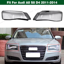 Headlights Lens Cover Fit For Audi A8 S8 D4 2011-2014 Front Headlamp Glass Lamp Shell Transparent Lampshade Car Accessories