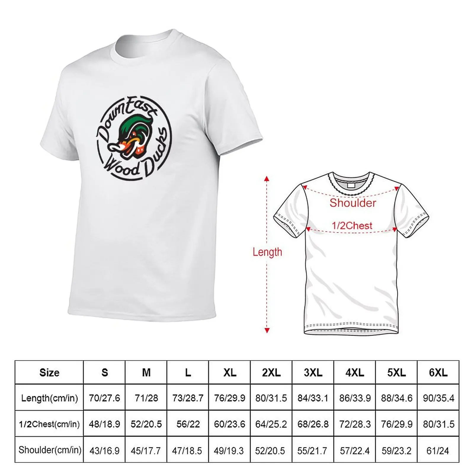 تي شيرت The Down East Wood Ducks تي شيرت رجالي فاخر تي شيرت رجالي عالي الجودة ماركة فاخرة تي شيرت