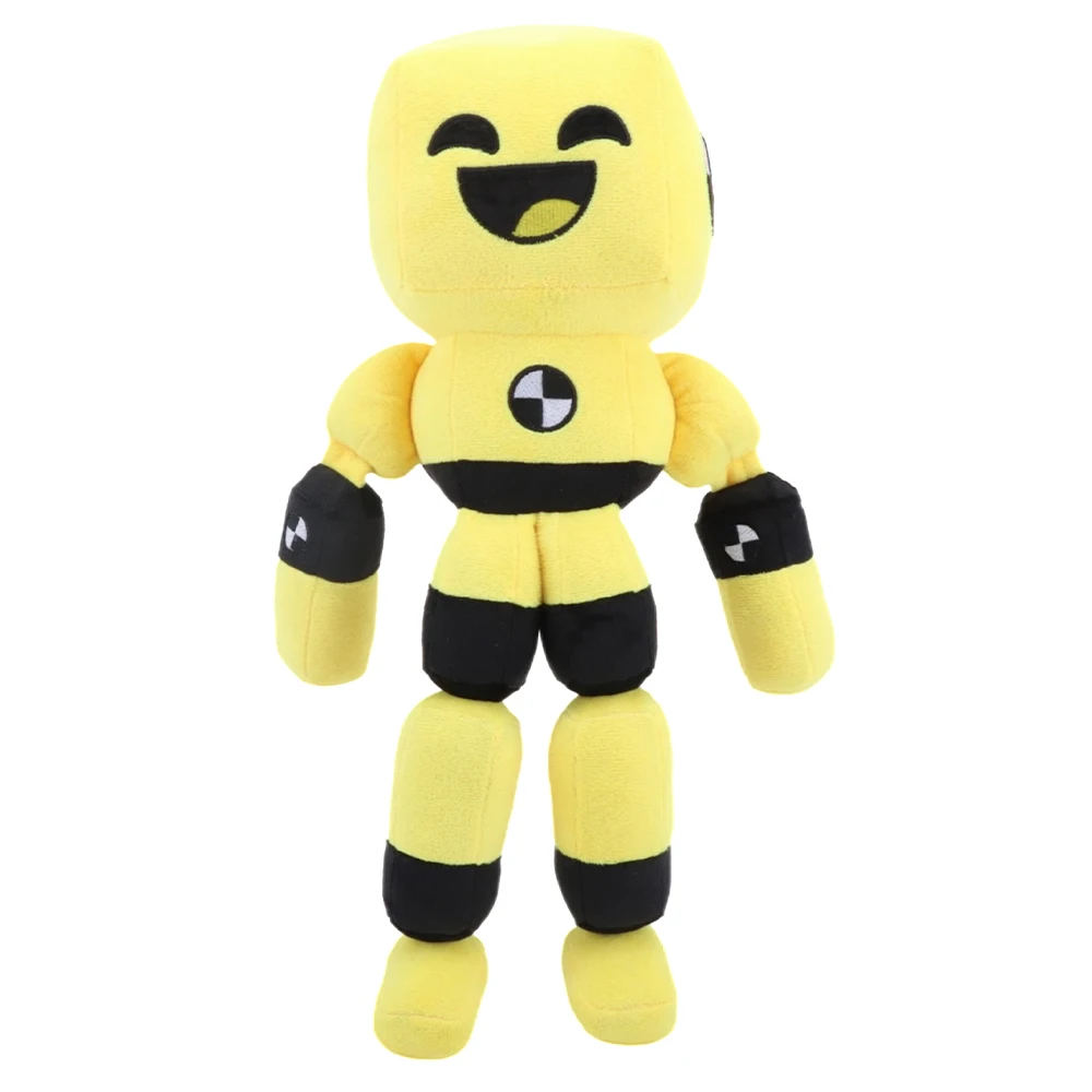 38cm Cute Dummy Danny Plush Toys Soft Fluffy Stuffed Anime Game Yellow Square Plush Dolls Home Decor Fans Kids Birthday Gifts