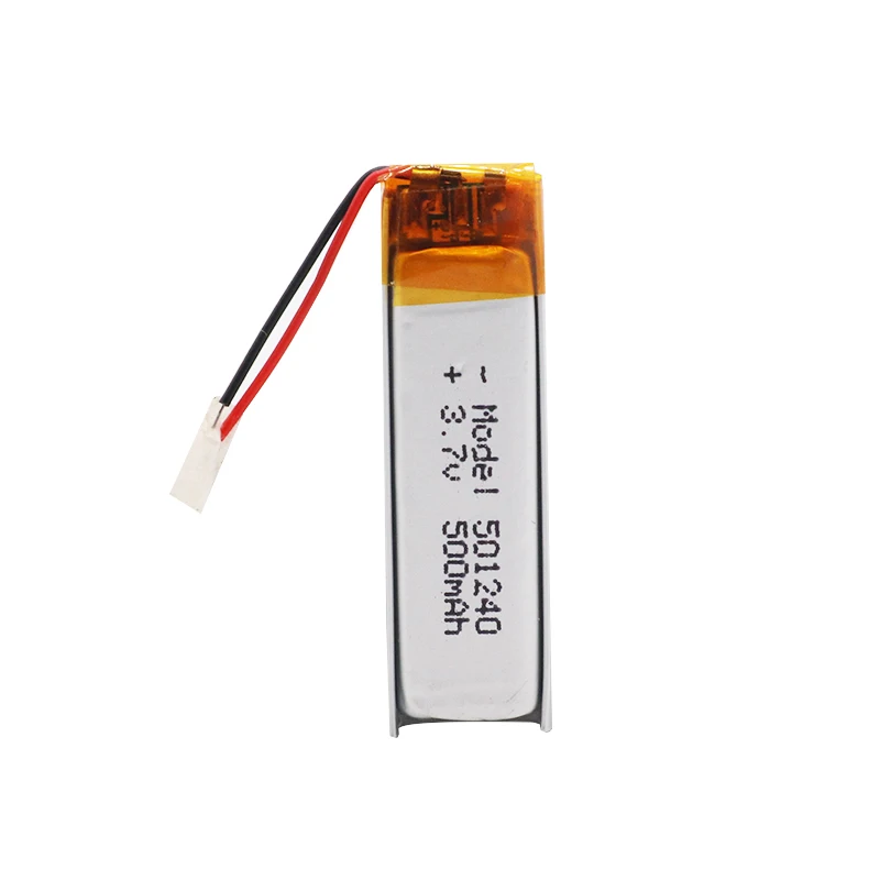 Battery 3.7V 500mAh Li-Polymer Rechargeable Battery 501240 Li Po Lithium Cells For GPS Bluetooth