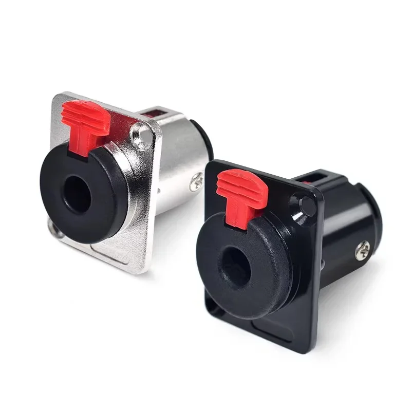 6.35MM Stereo XLR Panel Mount Jack Socket 2 Hole Female Chassis Mount Audio Connector - view 5