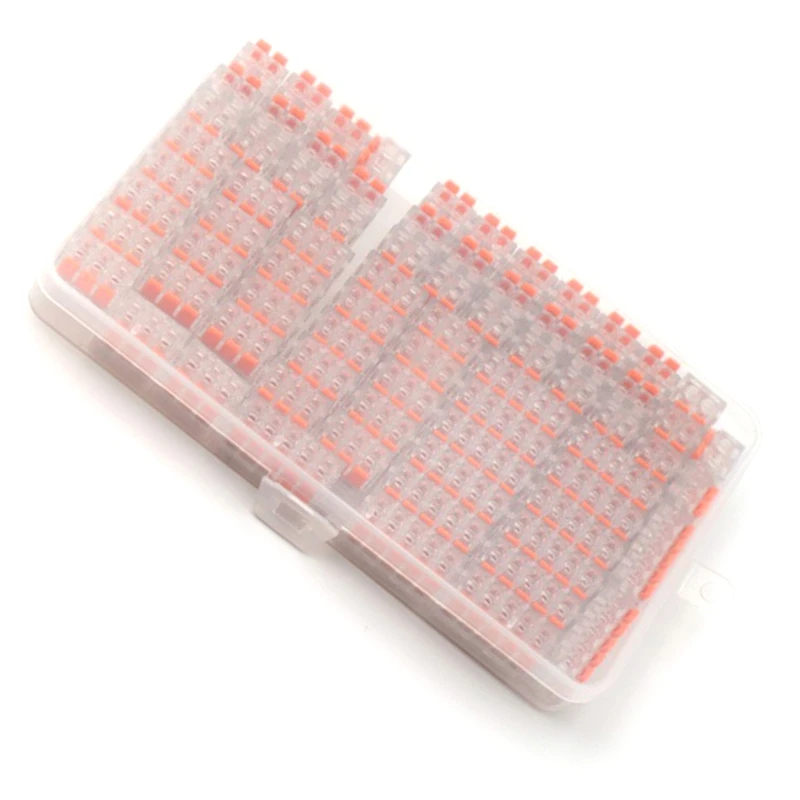 Caja de 75 Uds. De conectores de Cable de palanca eléctrica, Mini conector de Terminal de Cable rápido, abrazadera de Cable eléctrico de 2 puertos, 3 puertos y 5 puertos
