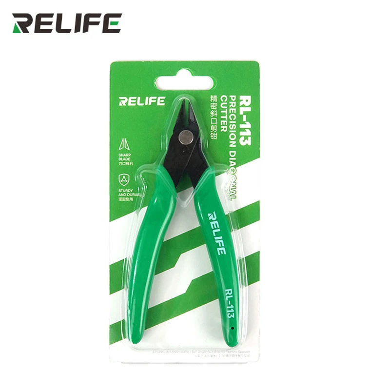 RELIFE RL-113 Electronic Diagonal Side Cutting Pliers Nippers Wire Cable Cutters Hand Tools