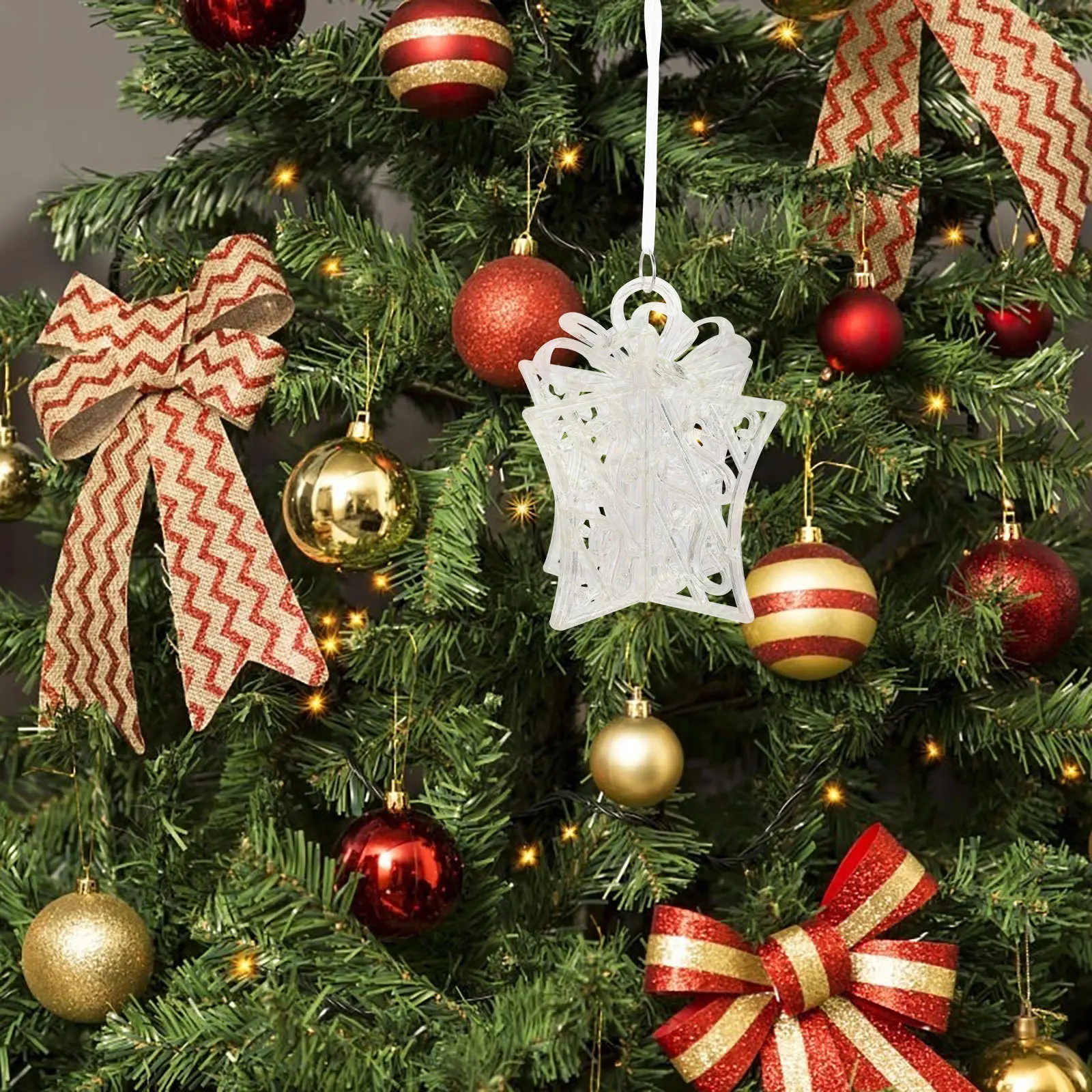 

Clear Acrylic Christmas Hanging Ornament Gift Bag Shape Pendant Xmas Tree Decor Christmas Party Favors Decoration