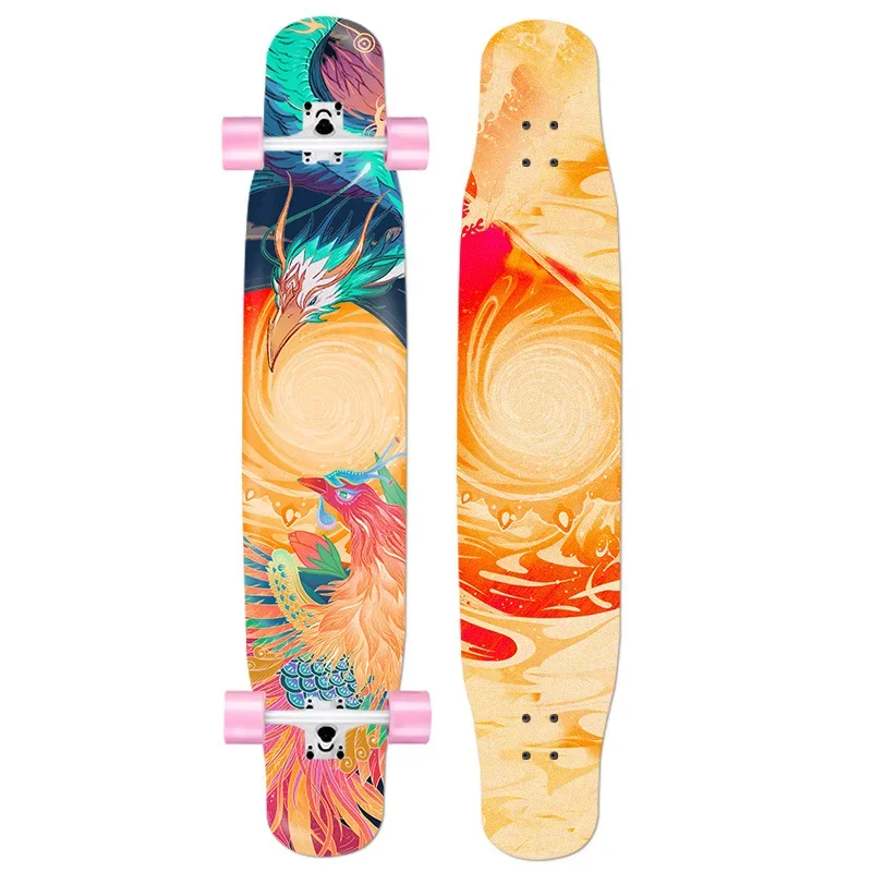 Longboard adult male and female beginners, road brush street four-wheel scooter