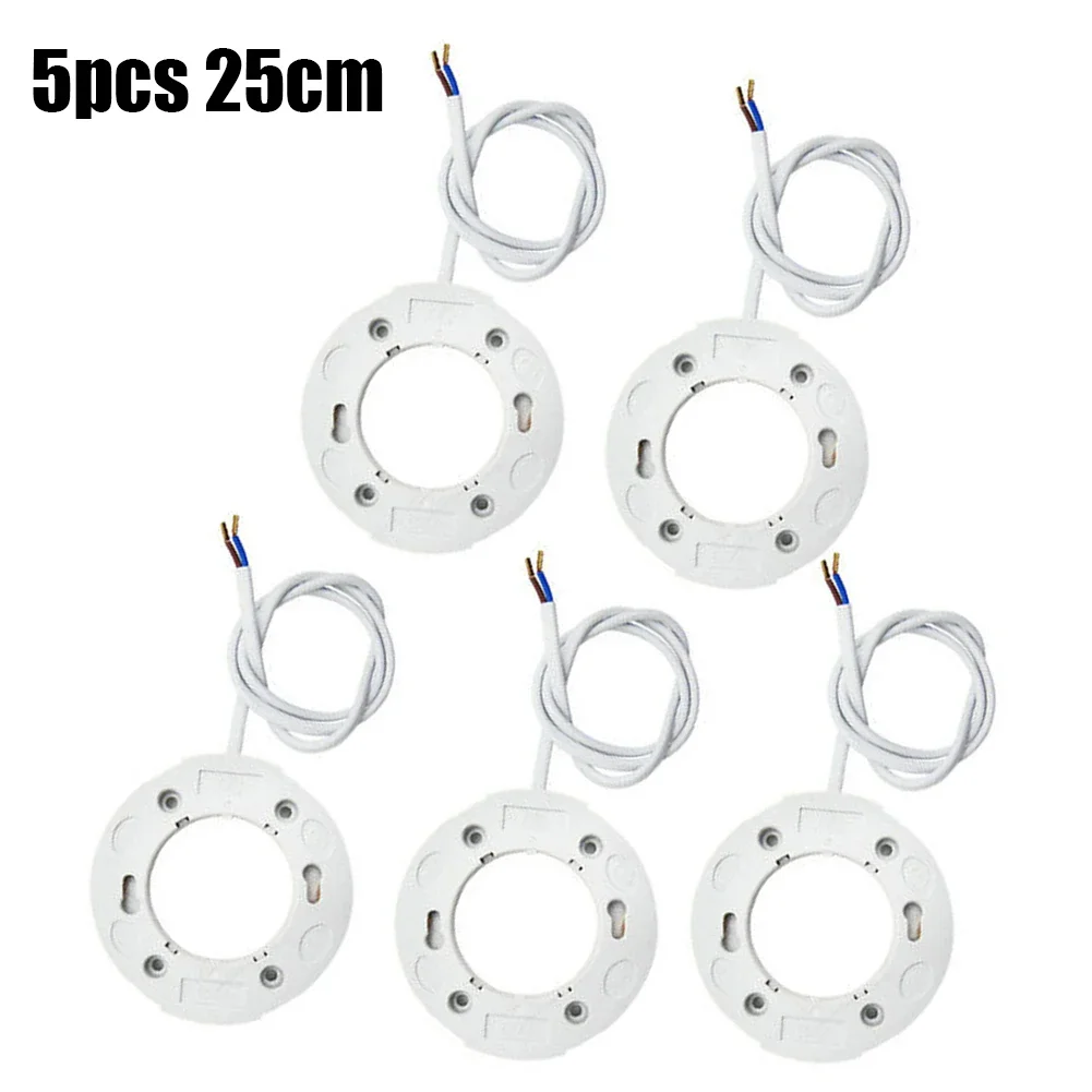 5pcs 25cm Lamp Holder Base Fitting For GX53 Lamps Fly Leads For LED And CFL Light Bulbs Fitting Holder Connector Bases