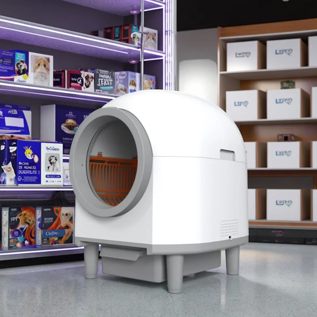 

2025 Intelligent 80L Fully Automatic Plastic Infrared Cat Litter Box With Radar Weighing Sensing, Pet Cleaning