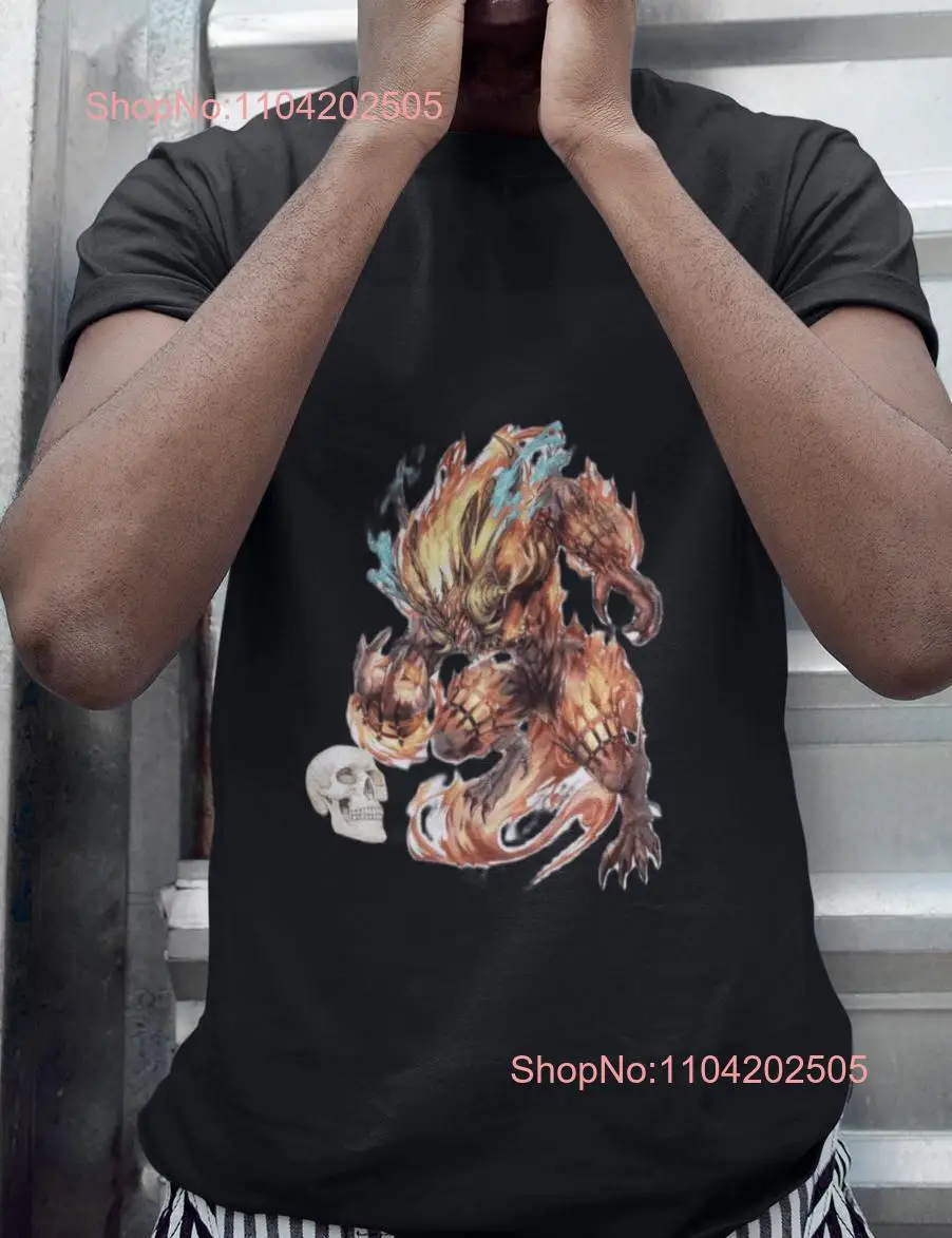 Heavy Cotton T Shirt fire demon DTG with Unique Design attractive printing technique for buyers looking original gifts