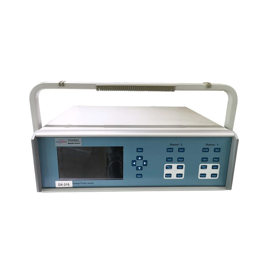 DX-210 Digital Two Dimensional Gauss Meter with High Accuracy Hall Effect Probe for Magnetic Field Testing