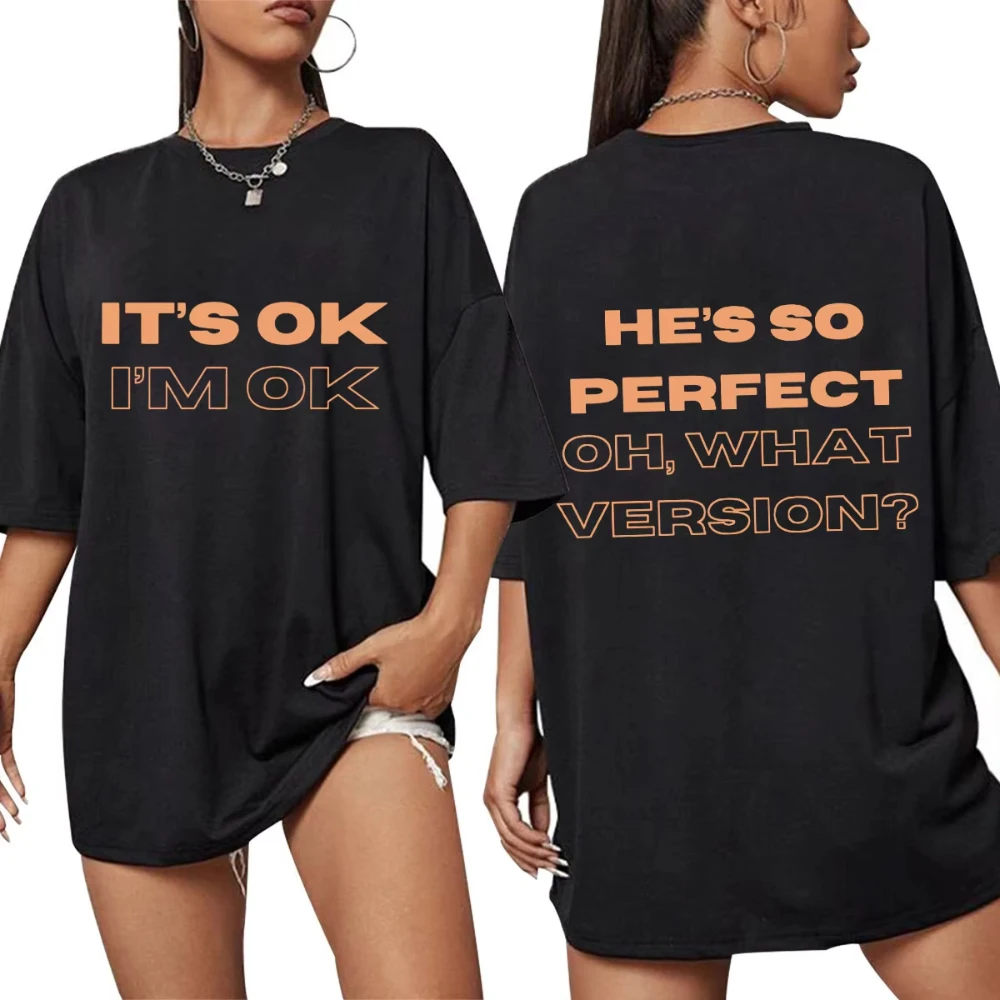 

Singer Tate McRae T Shirts It's Ok I'm Ok Miss Possessive World Tour 2025 T-shirts Men Women Streetwear Loose Cotton Fashion Tee