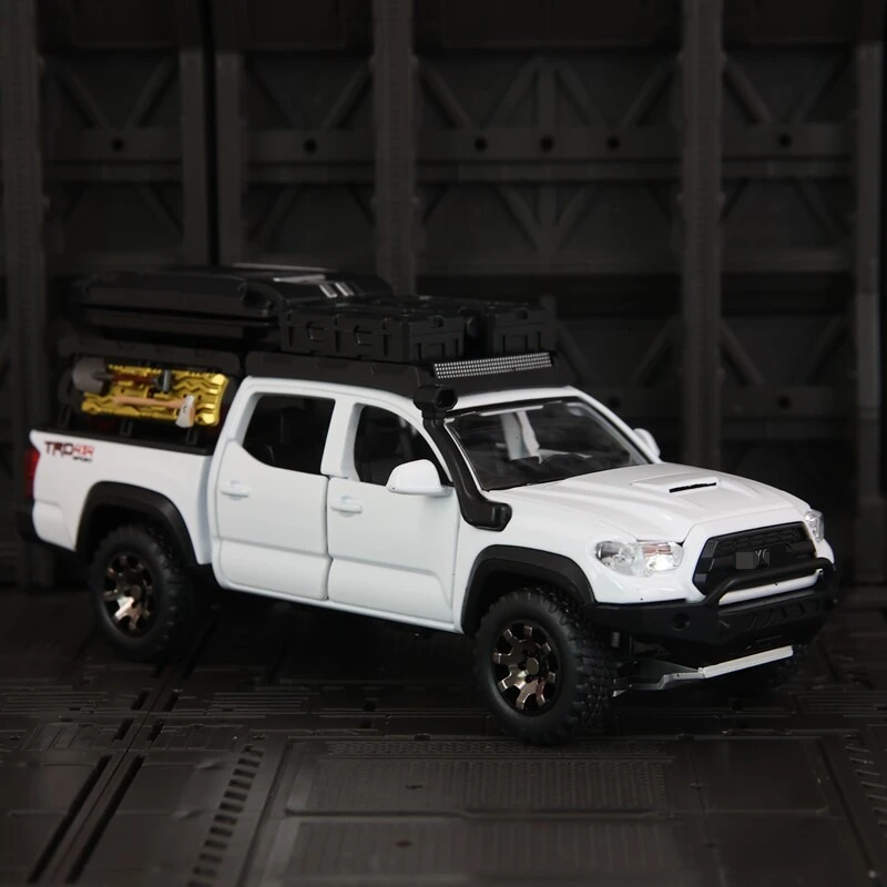 

Модель внедорожного пикапа Tcoma 1:32 из литого сплава со звуком и светом, коллекционная, для кемпинга, подарок