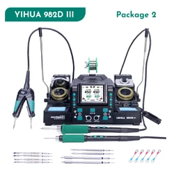 YIHUA 982D-III Precision Tweezers Soldering Iron C210 Station for SMT SMD Micro Component Rework Station with Auto Calibration