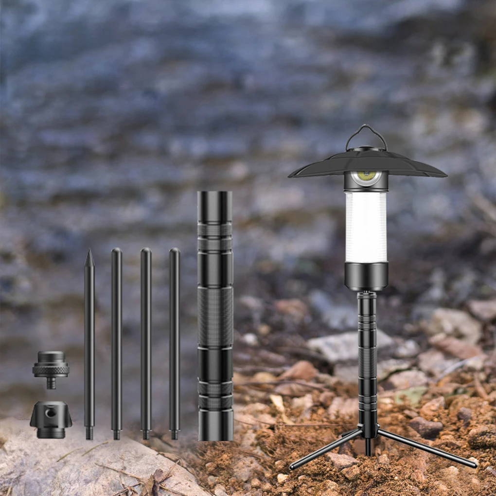 Luz LED Solar impermeable para exteriores, luces de Camping portátiles, lámpara de noche Vintage recargable para jardín con modos de iluminación ajustables