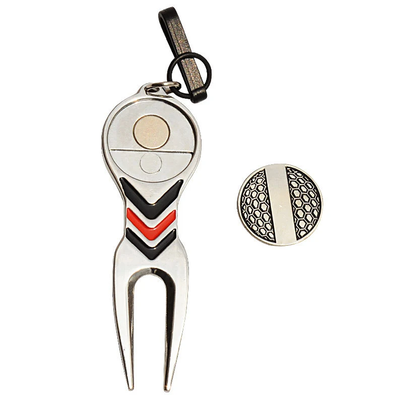 

1 шт., инструмент для ремонта гольфа, мяч, маркер из магнитного сплава, крючок для ремня, стандартные спортивные аксессуары для гольфа, вспомогательные устройства для гольфа