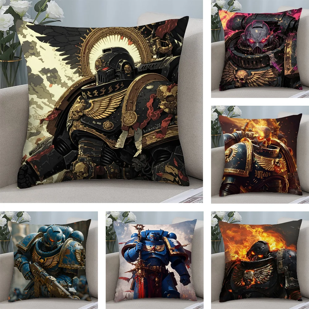 

Game W-Warhammer-S 40k Pillow Case Short Plush Pillow Covers Sofa Decorative Gift Home Double-sided Printing Cushion Cover