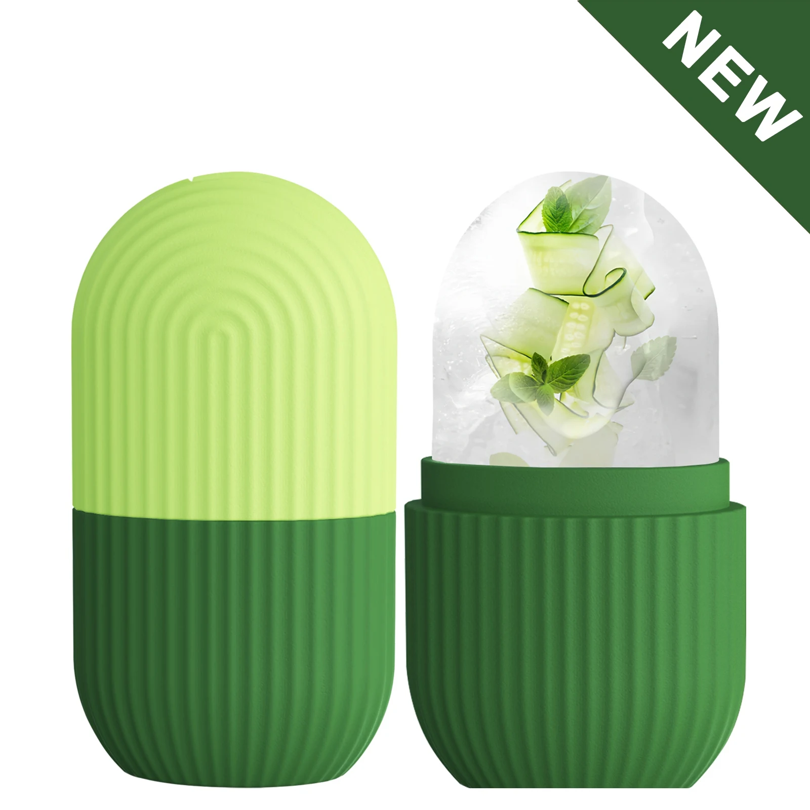 قالب أسطوانة من السيليكون لشبكة الثلج لتجميل الوجه لرفع البشرة وتهدئة حب الشباب وأداة علاج الوجه والعناية بالبشرة ﻿ ﻿