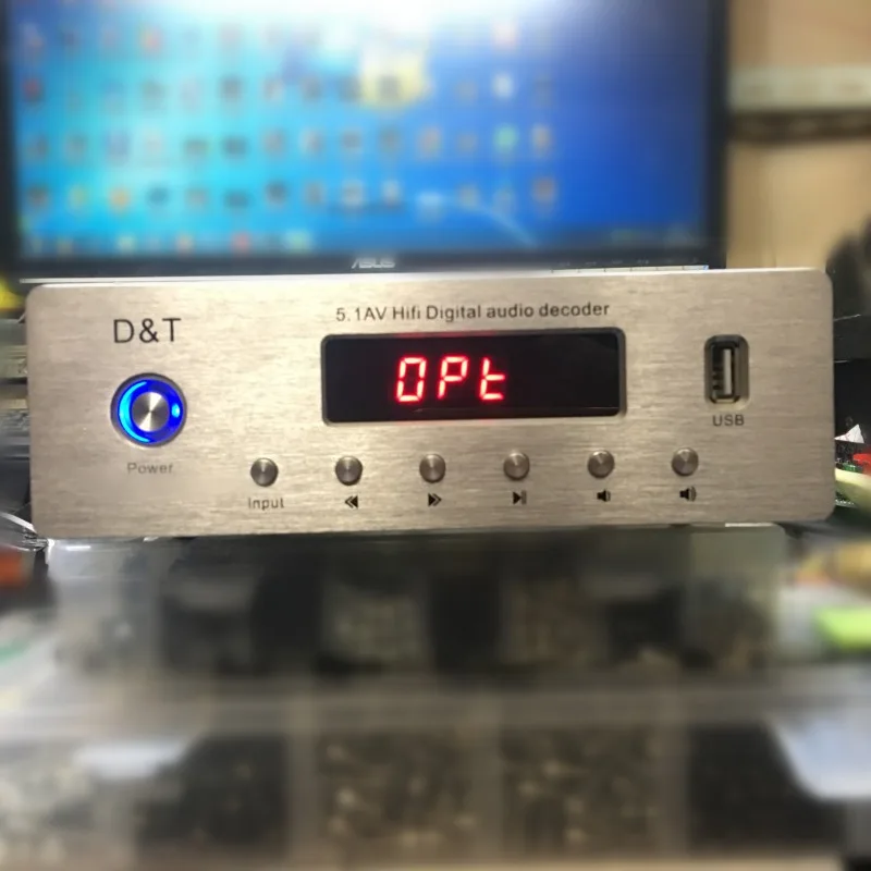 Fiber Coaxial DTS AC3 Decoding 5.1 Channel Digital Audio Amplifier Lossless Playback Support